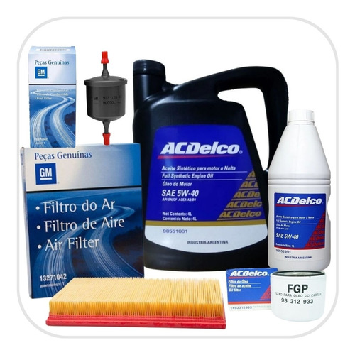 Kit 3 Filtros Astra 2.4 + Acdelco 5w40 Chevrolet Original