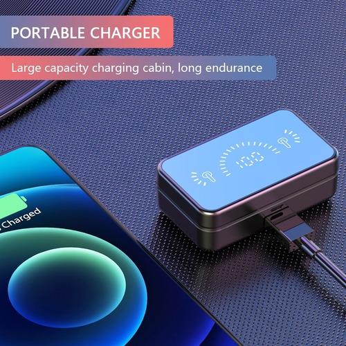 D Audífono Impermeable S20 Con Estuche De Carga 3500mah
