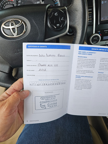 Toyota Camry 2.5 Xle L4 Aa Ee Qc Piel At