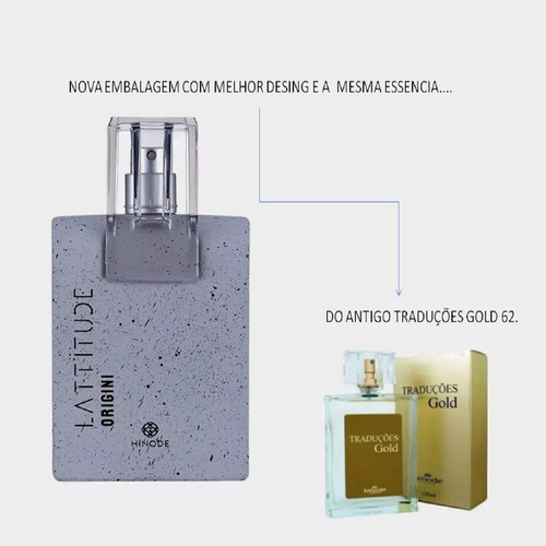 Perfume Masculino Latitude Origini 100ml Hinode Original Antigo Gold No 62