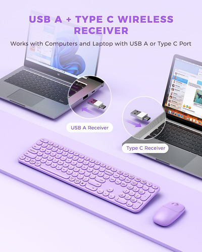 Venderse Como Rosquillas. Teclado Lila Teclas Redondas +