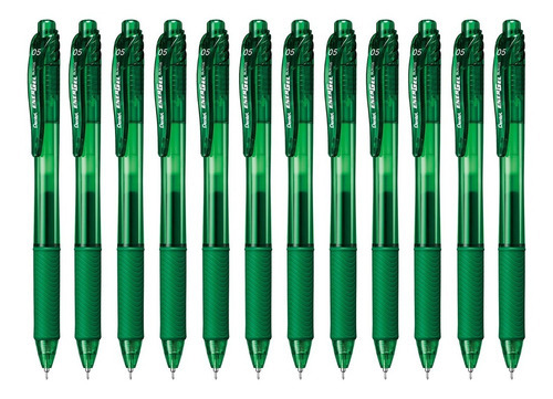 Bolígrafos Pentel Energel Bln105 Tinta Gel Líquida 0.5mm 12u Color de la tinta Verde