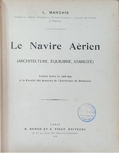 Le Navire Aérien - Lucien Marchis (edición 1909)