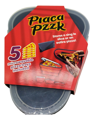 Pote Porta Pizza Em Silicone Retrátil Com Divisória 5 Fatias Cor Preto