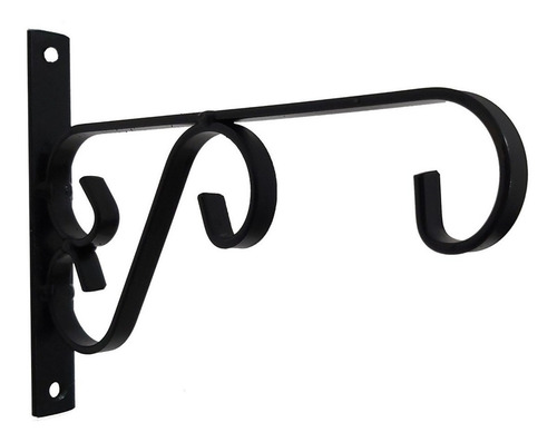 Imagem 3 de 5 de Suporte Mão Francesa Rústico P/ Plantas 20cm Preto Kit C/ 10