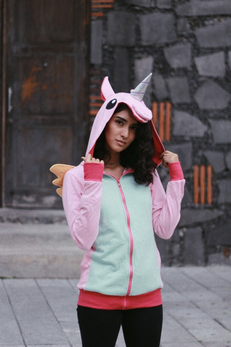 Imagen 2 de 6 de Sudadera Unicornio Rosa Reytol