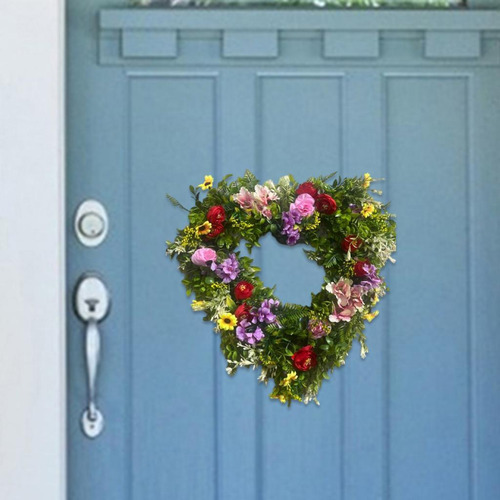 Guirnalda De Flores Artificiales Para Puerta Delantera De 16