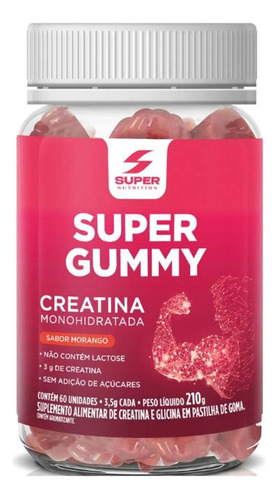 Super Gummy Creatina Monohidratada Sabor Morango