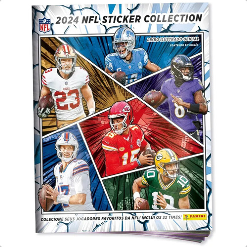 Kit 75 Figurinhas Do Álbum Nfl Football 2024/25 15 Envelopes