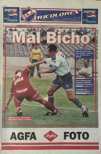 Tricolores Nº 2, Fútbol 24 Pág  Febrero 2000, Bolso Ez4b5