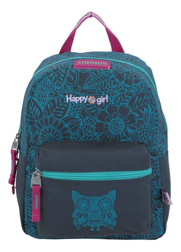 Mochila Chico Gris Chenson Happy Girl Primaria Cherly Para N