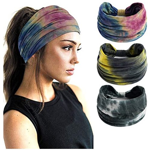 Diadema Ancha Eynse Tie Dye Para Mujer, Estilo Bohemio Y Arc
