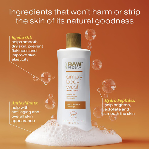 Gel De Baño Y Ducha Hidratante Y Calmante, Coco Y Mango, Sin