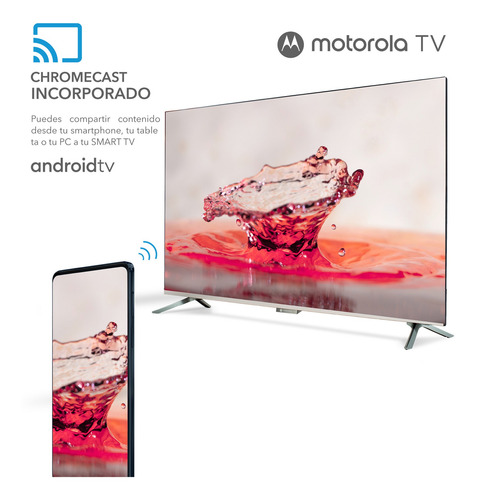 Smart Tv Motorola Android Tv 55 Uhd 4k Hdr + Comando De Voz