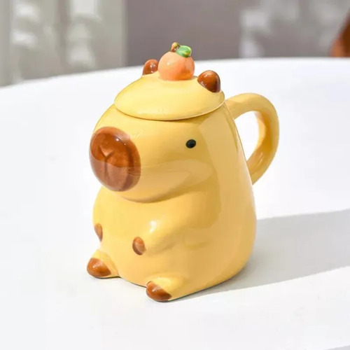 2 Peças De Caneca De Capivara Fofa, Copo De Cerâmica
