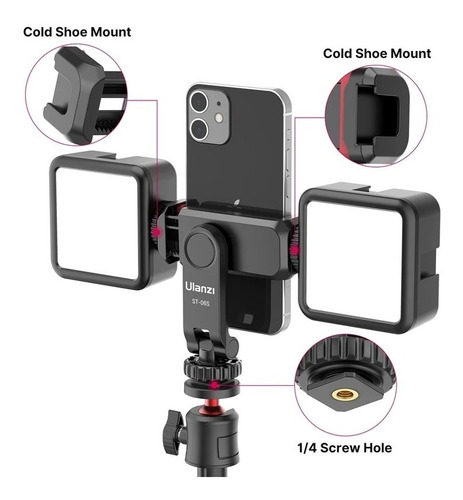 Imagen 3 de 7 de Adaptador Celular A Trípode 360° Ulanzi St-06s