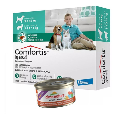 Pastilla Comfortis Perros Y Gatos 9 A 18kg Con Pouch Premium