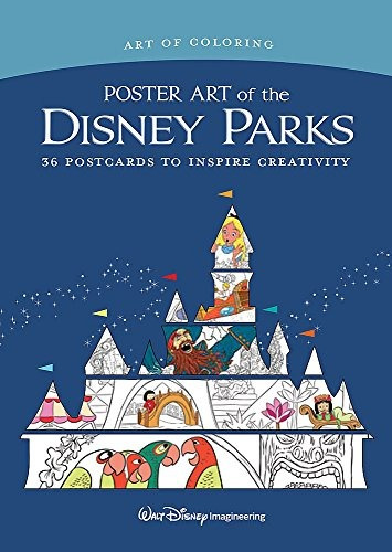 Art Of Coloring Poster Art Of The Disney Parks 36 Postcards 