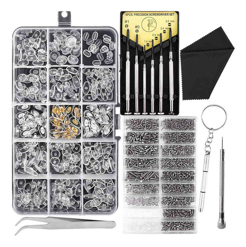 Kit De Reparación De Anteojos Y Gafas De Sol, Con Destornill