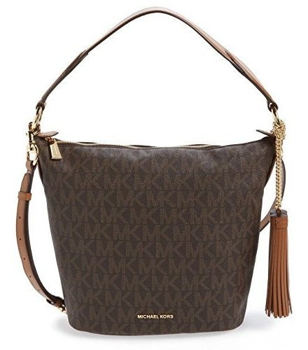 Michael Kors Elana Black Medium Mk Bolsa De Asiento Xfs0b