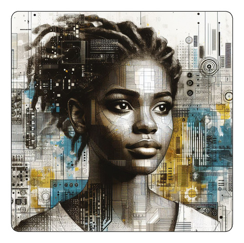 Mousepad Mujer Africana Digital Programacion M4