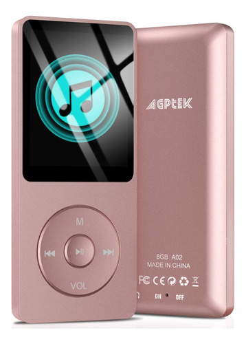 Agptek Reproductor De Mp3 A02 De 8 Gb, Reproductor De Musica