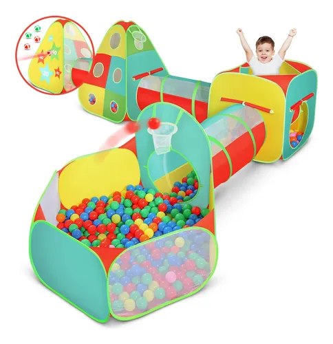 Tienda De Campaña Infantil Con Estrellas Azules – Emergente Para Interior Y Exterior, Bolsa De Transporte Incluida