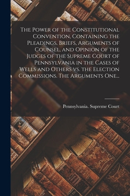 Libro The Power Of The Constitutional Convention, Contain...