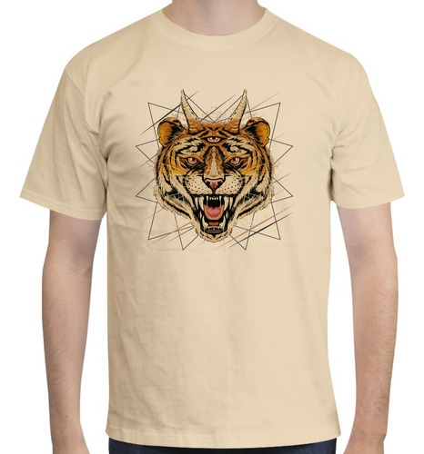 Playera De Tigre Con Cuernos - Arte Conceptual - Moda