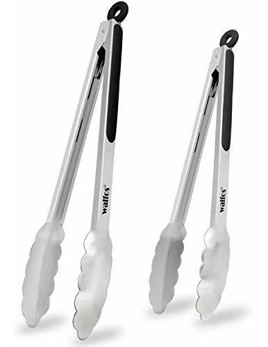 Walfos Locking Bbq Tongs - 12 , And 16  Heavy Duty Kitchen T