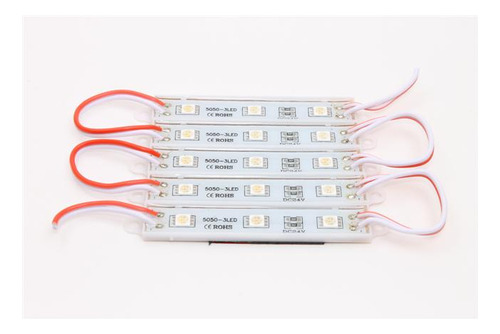 Modulo Lineal Con 3 Leds Rojo 24v 60ma Pack X 5