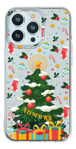 Funda Para iPhone Navidad Árbol Navideño Con Tu Nombre