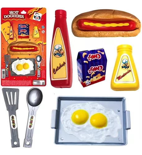 Kit Comidinha Infantil Hambúrguer Hot-dog C/ Milk Shake - ARK