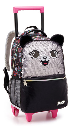 Kit Mochila Rodinha Escolar Rodinha Alça Panda Coala Gato