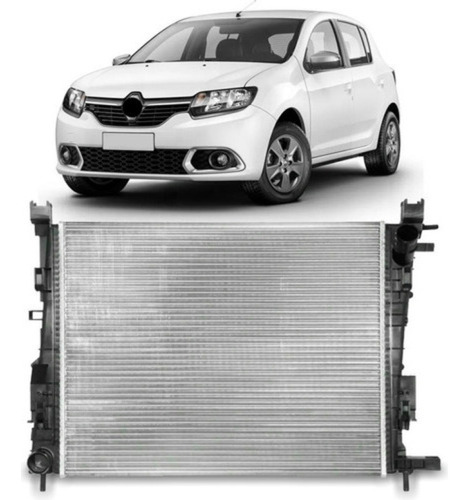 Radiador Logan 14 A 19 Sandero 14 A 19 1.0/1.6 C/s Ar Manual