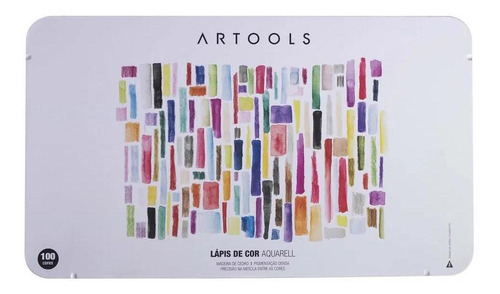 Lápis De Cor Aquarelável Artools Aquarell Com 100 Cores