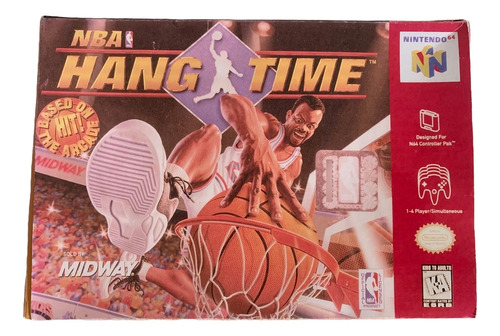 Caixa Paralela Com Berço Nba Hang Time Nintendo 64