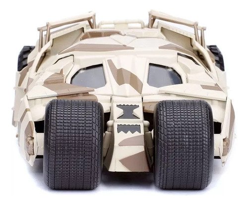 Carrinho Carro Miniatura Batmóvel E Batman Coleção 1:24 Cor Camuflado Dark Knight Tumbler 2008