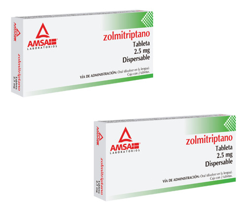 Zolmitriptano 2.5 Mg Pack Con 4 Tabletas Dispersables Amsa