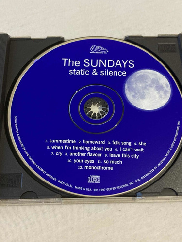 The Sundays / Static & Silence Cd 1997 Rare (Usado)