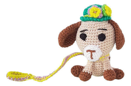 Peluche Perrita Poodle Sentada  Amigurumi Tejido Crochet