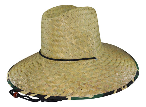 Capelina Sombrero De Paja Bajo Ala Copa Indiana - Playa