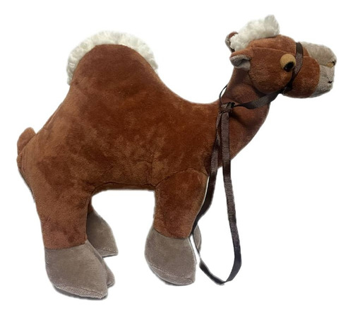 Camelo Dromedário De Pelúcia Realista C/ 28 Cm Cor Marrom