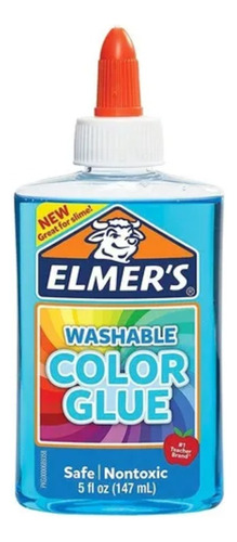 Pegamento De Colores Elmers Color Glue 147ml Azul Transpare