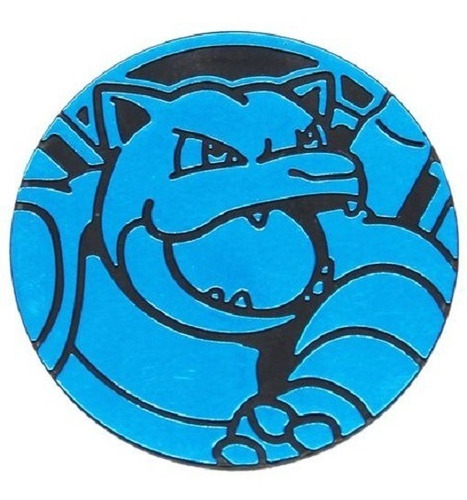 Pokemon Tcg Monedas - Blue Blastoise Large Coin