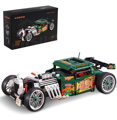 Misini 10509 Hot Rod 1949 Juego De Bloques De Construcción D