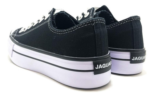 Imagen 4 de 5 de Zapatilla Jaguar Mujer Plataforma Lona Dama Urbana Art 8010
