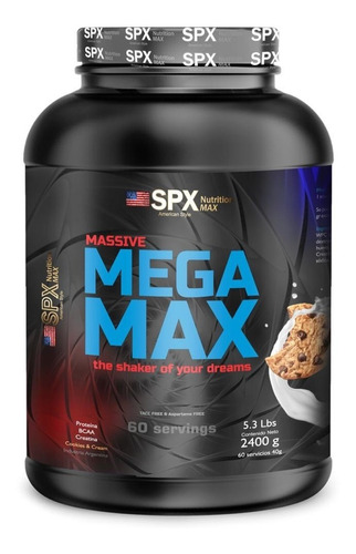 Mega Max 2.4 Kg Cookies And Cream  Spx Nutrition Max 