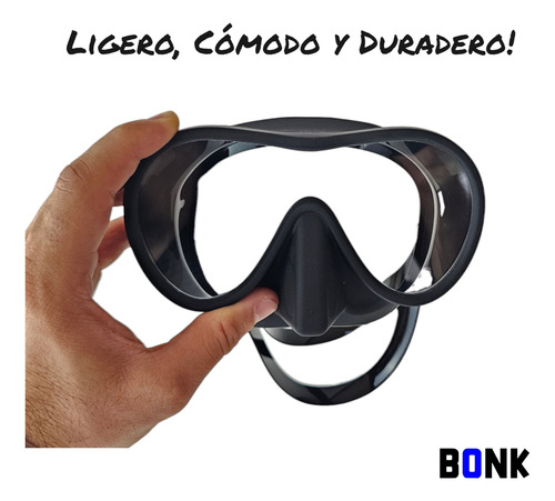 Visor De Buceo Frameless / Máscara Sin Marco + Estuche