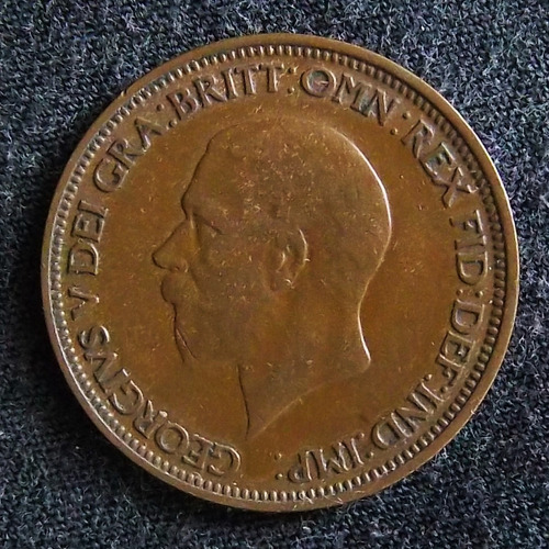 Gran Bretaña 1/2 Penny 1928 Bueno Km 837